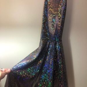 BlackMilk silver Disco Skater Dress S